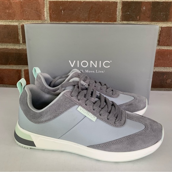 Vionic Shoes - Vionic Womens Breilyn Gray Lace Up Fashion Sneakers Shoes US 8.5 M